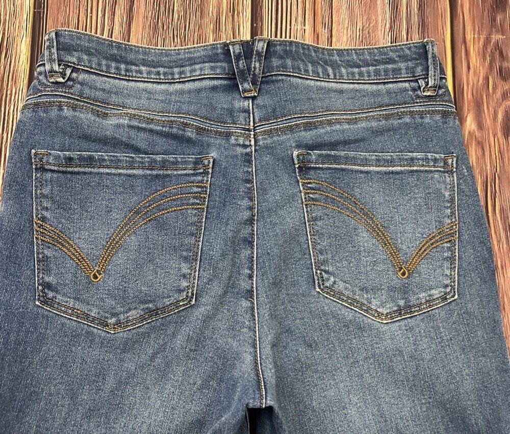 💋 Democracy Medium Wash Jeans Ab Solution Bootcut Women’s Size 8P Stretch
